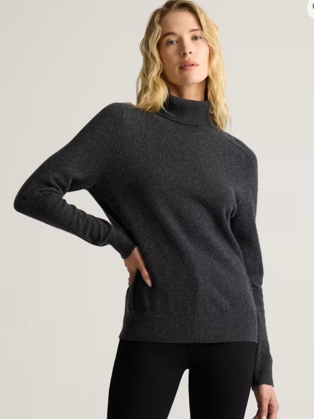 Quince Mongolian Cashmere Turtleneck Sweater
